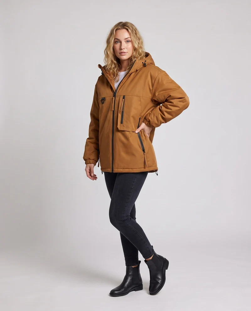 Damen Übergröße Winterjacke Nord Taschen