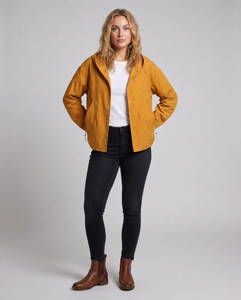 Damen Ultraleichte Regenjacke mit Kapuze Nord Taschen