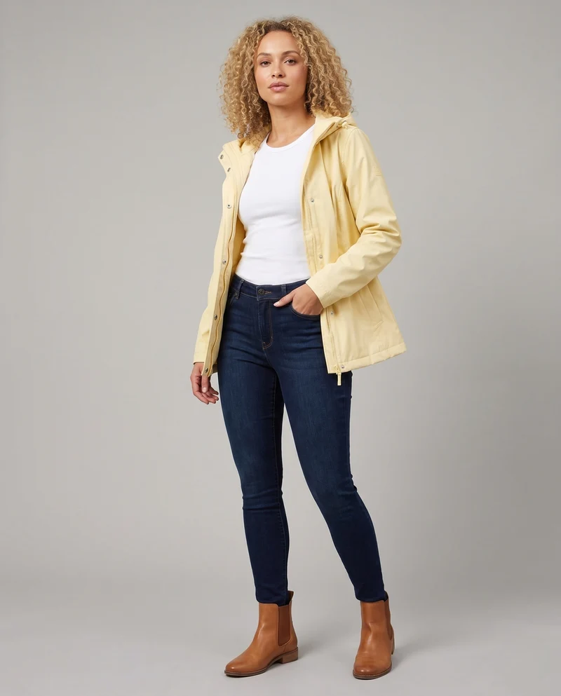 Damen Wasserabweisende Outdoor-Jacke mit Kapuze Nord Taschen