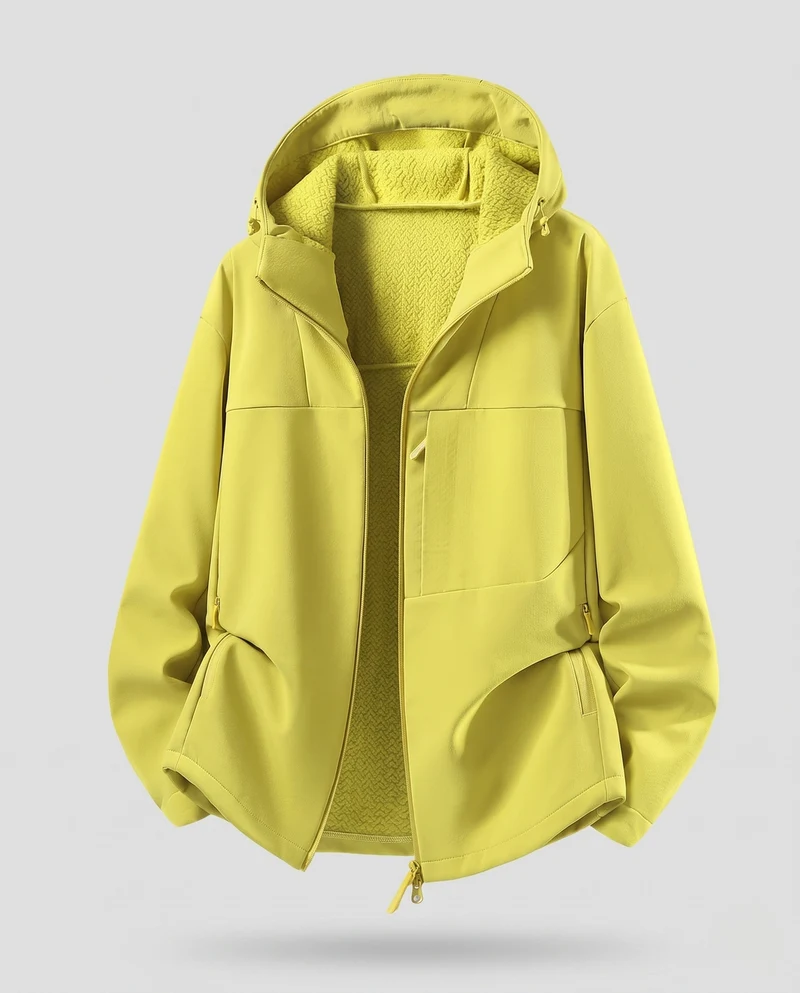 Damen Wasserabweisende Outdoor-Jacke mit Kapuze Nord Taschen
