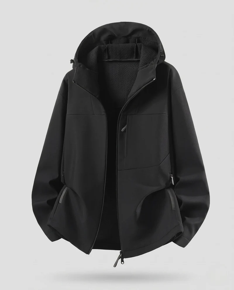 Damen Wasserabweisende Outdoor-Jacke mit Kapuze Nord Taschen