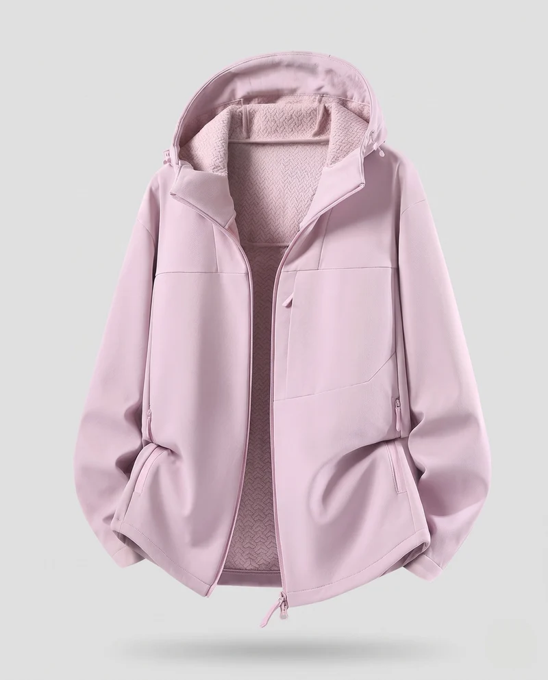 Damen Wasserabweisende Outdoor-Jacke mit Kapuze Nord Taschen