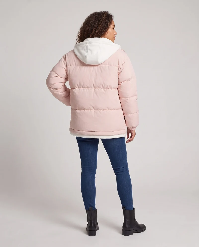 Damen Wattierte Übergangsjacke Nord Taschen