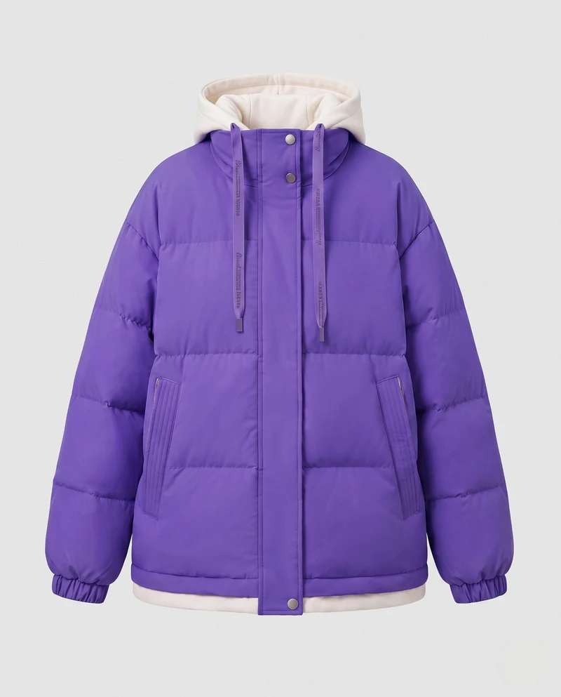 Damen Wattierte Übergangsjacke Nord Taschen