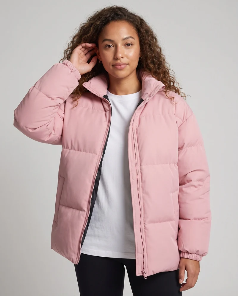 Damen Wattierte Winterjacke Nord Taschen