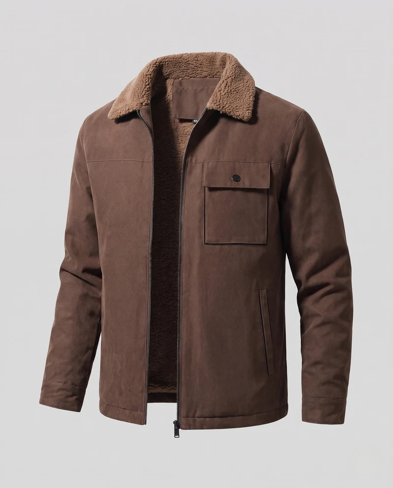 Herren Winterjacke mit Teddyfutter Nord Taschen