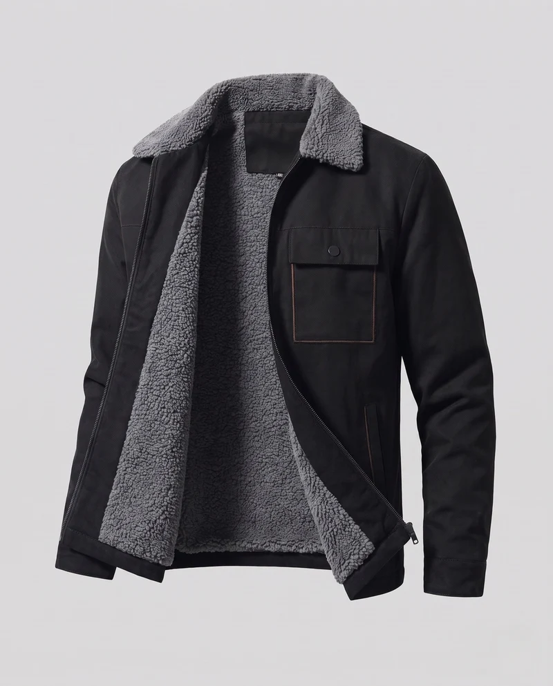 Herren Winterjacke mit Teddyfutter Nord Taschen