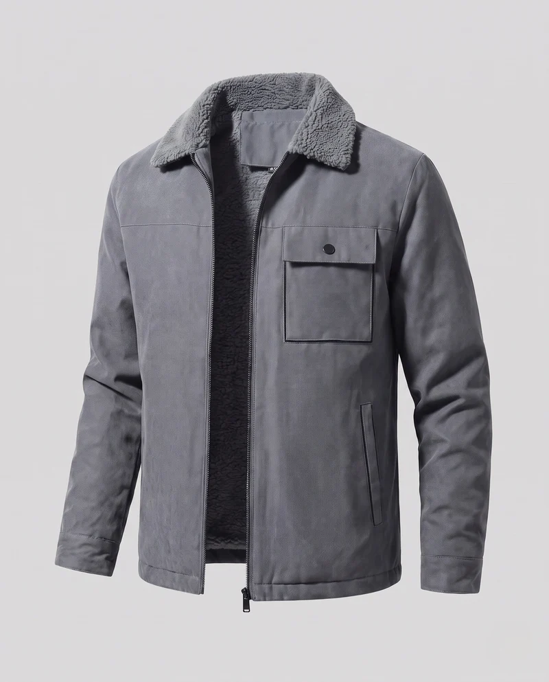 Herren Winterjacke mit Teddyfutter Nord Taschen