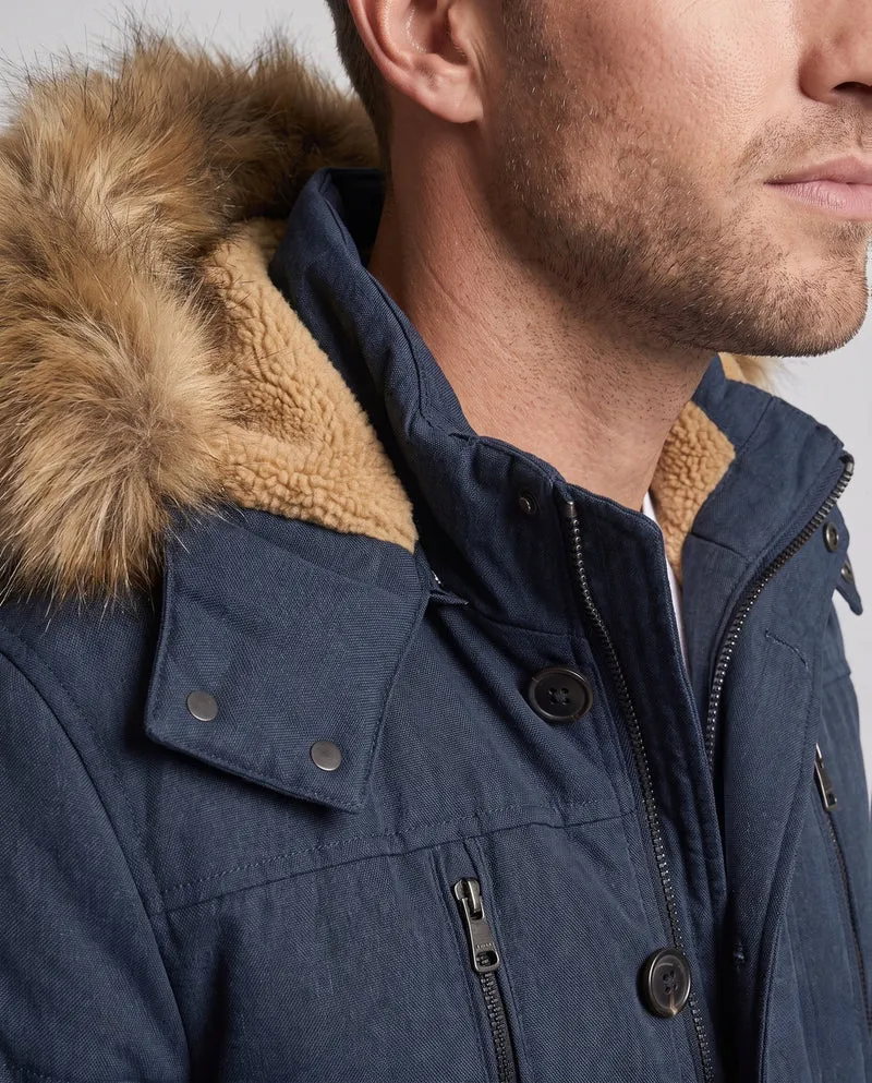 Herren Winterparka mit abnehmbarer Kapuze und Fleece-Futter Nord Taschen