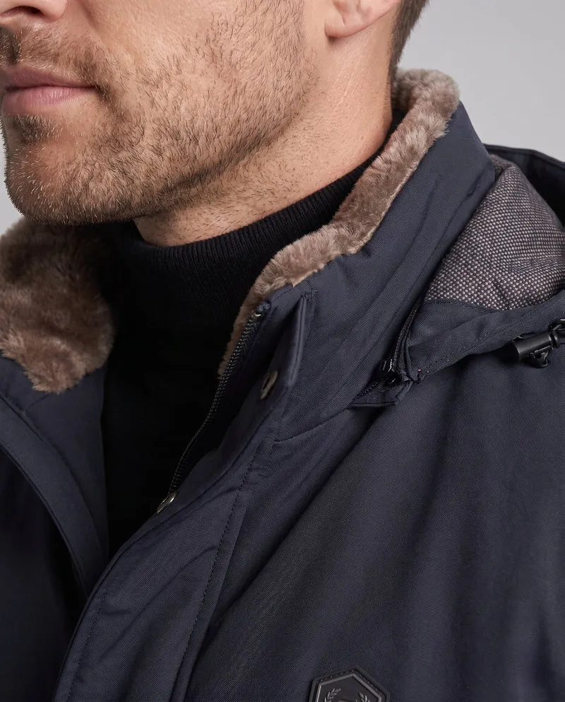 Herren Winterparka mit Kunstfellkragen Nord Taschen