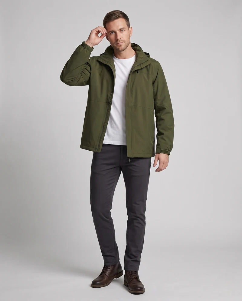 Unisex Funktionsjacke mit verstellbarer Kapuze Nord Taschen