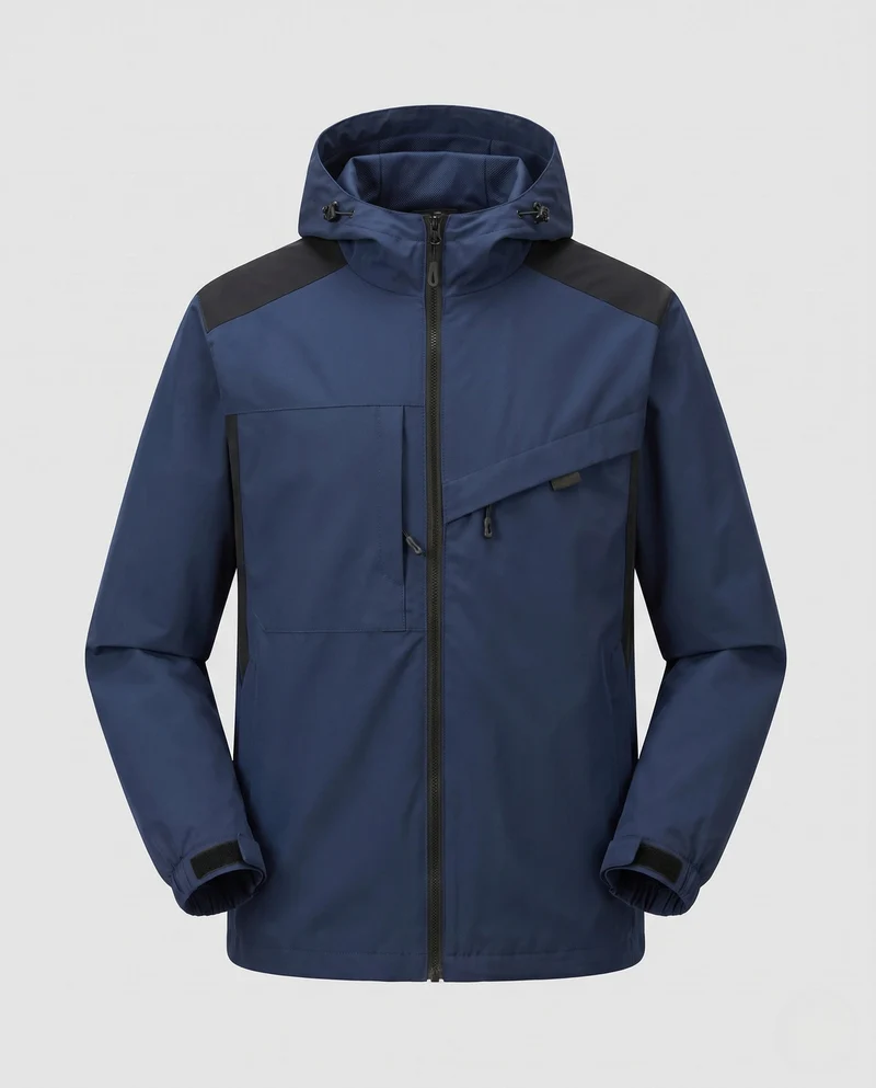 Unisex Wetterfeste Outdoor-Jacke mit verstellbarer Kapuze Nord Taschen
