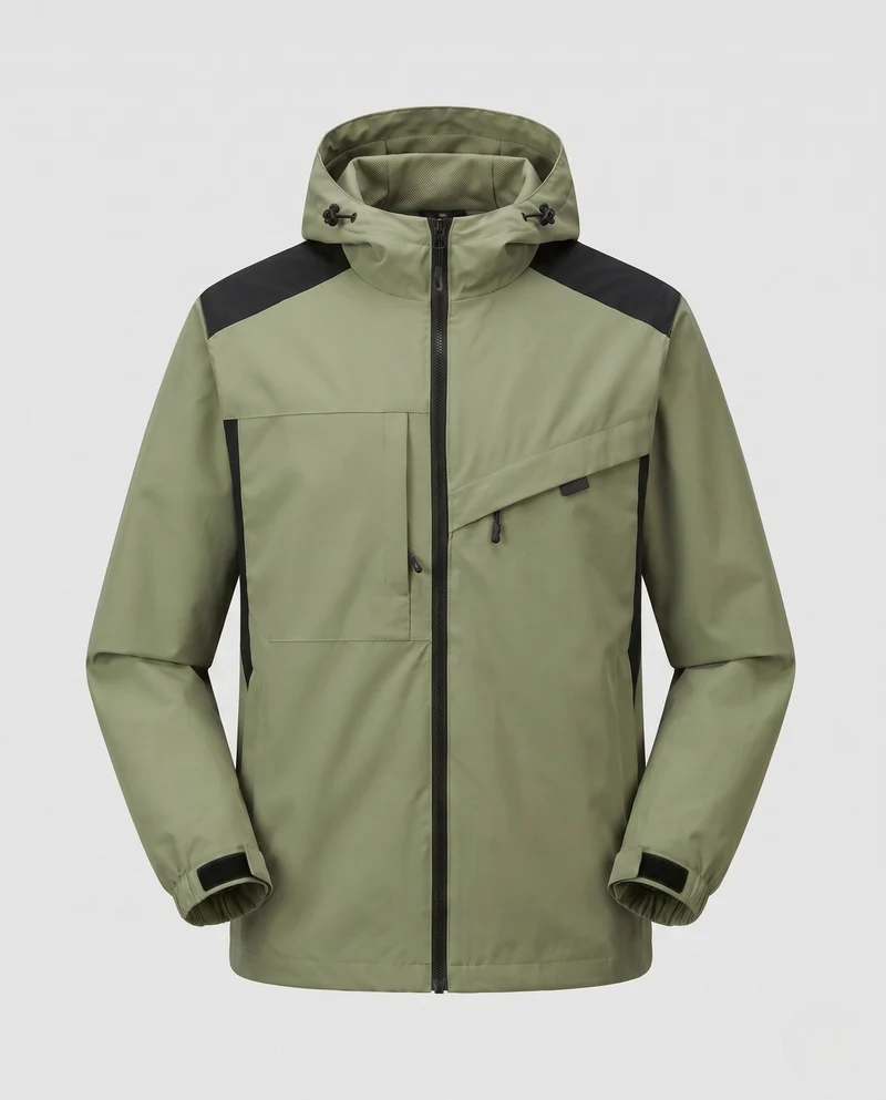 Unisex Wetterfeste Outdoor-Jacke mit verstellbarer Kapuze Nord Taschen