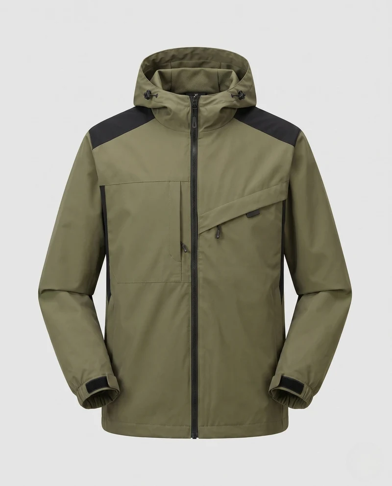 Unisex Wetterfeste Outdoor-Jacke mit verstellbarer Kapuze Nord Taschen