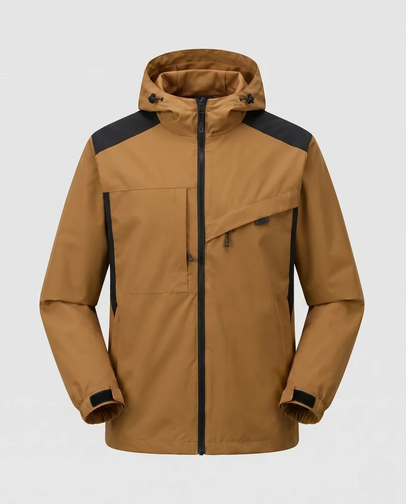 Unisex Wetterfeste Outdoor-Jacke mit verstellbarer Kapuze Nord Taschen