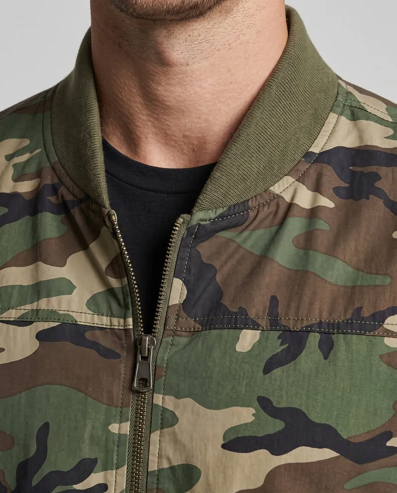 Herren Bomberjacke aus robustem Canvas mit Reißverschluss und Rippstrickbündchen Nord Taschen