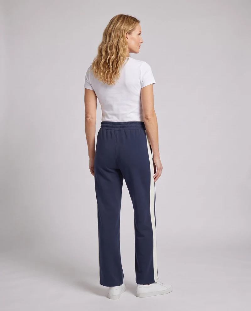Damen Comfort Fleece Jogginghose mit seitlichem Kontraststreifen und elastischem Bund Nord Taschen