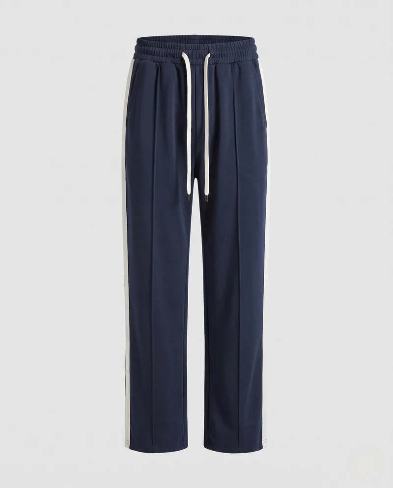 Damen Comfort Fleece Jogginghose mit seitlichem Kontraststreifen und elastischem Bund Nord Taschen