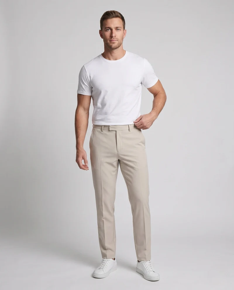 Herren Elegante Slim-Fit Anzughose Nord Taschen