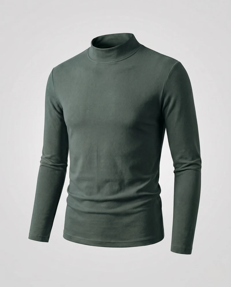 Herren Eleganter Stehkragenpullover Nord Taschen