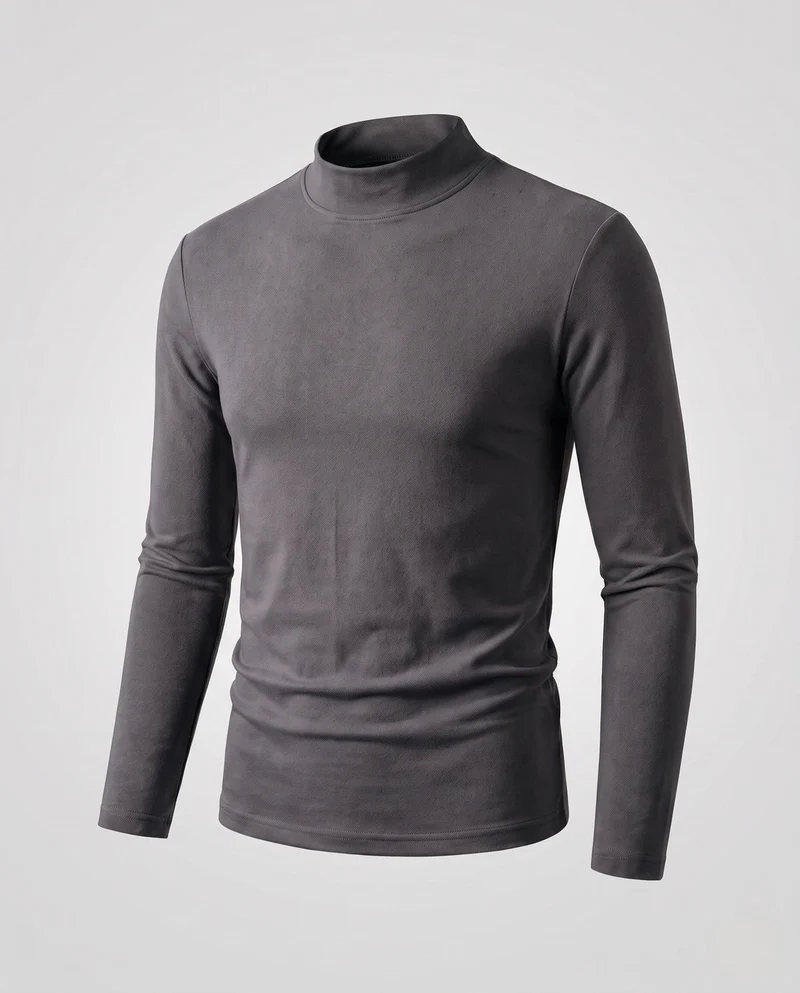 Herren Eleganter Stehkragenpullover Nord Taschen