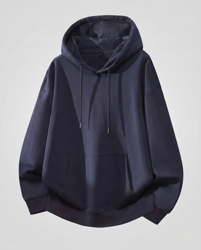 [Unisex] Oversize-Hoodie mit Kängurutasche und verlängertem Saum