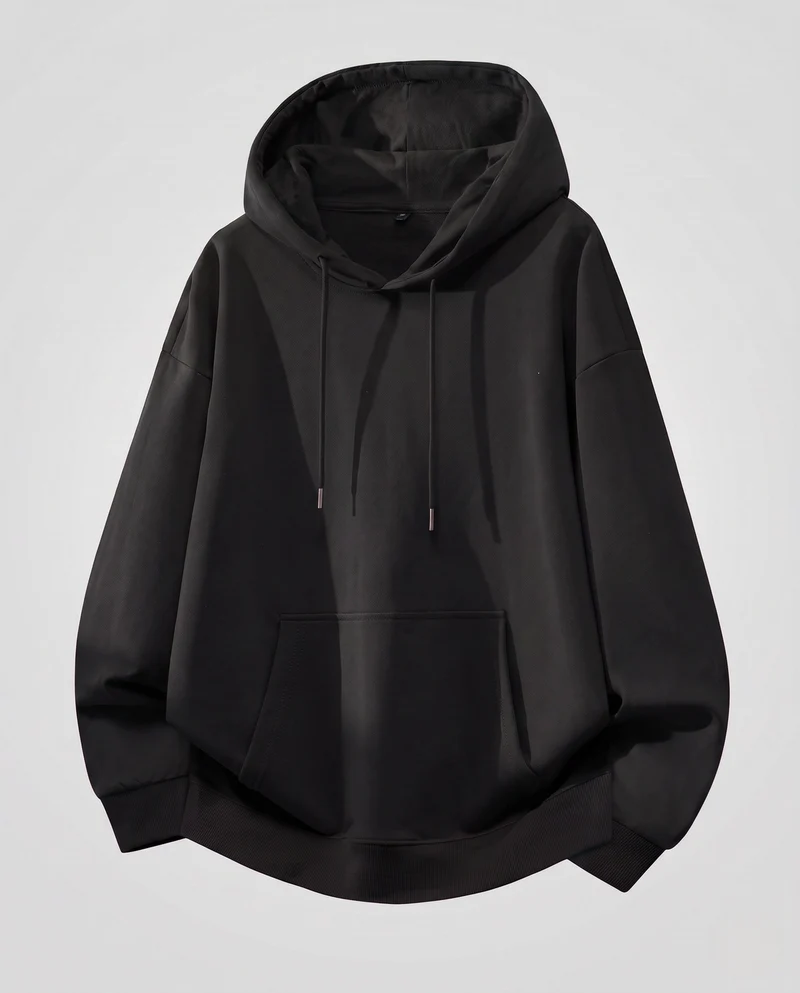 [Unisex] Oversize-Hoodie mit Kängurutasche und verlängertem Saum