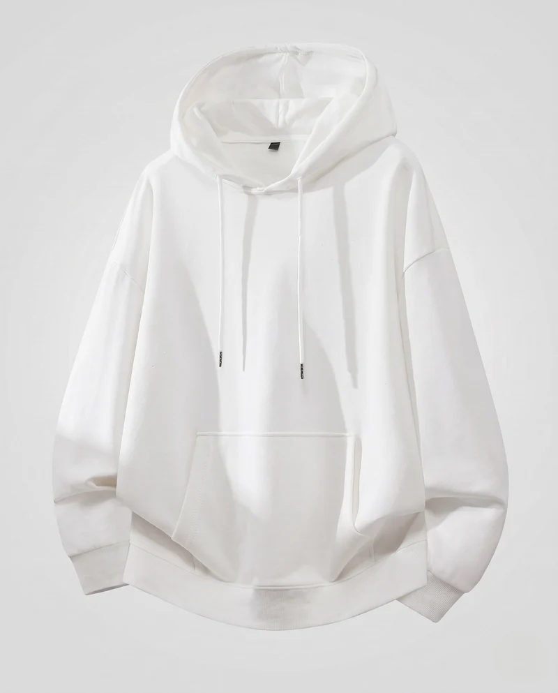 [Unisex] Oversize-Hoodie mit Kängurutasche und verlängertem Saum
