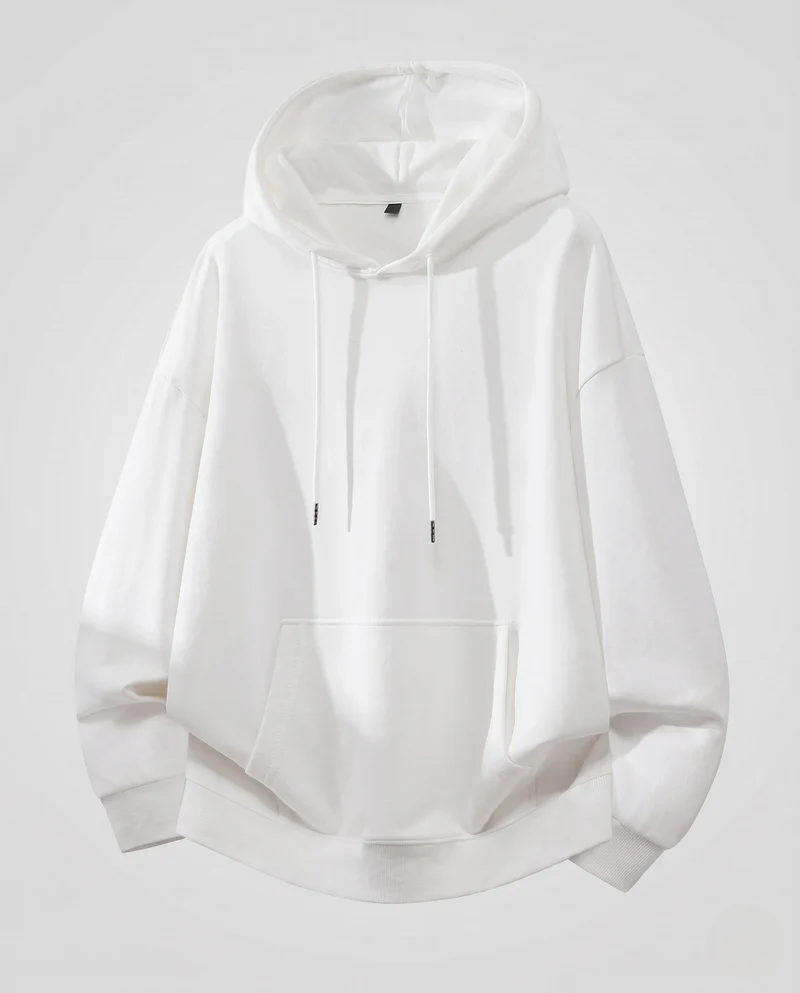 [Unisex] Oversize-Hoodie mit Kängurutasche und verlängertem Saum