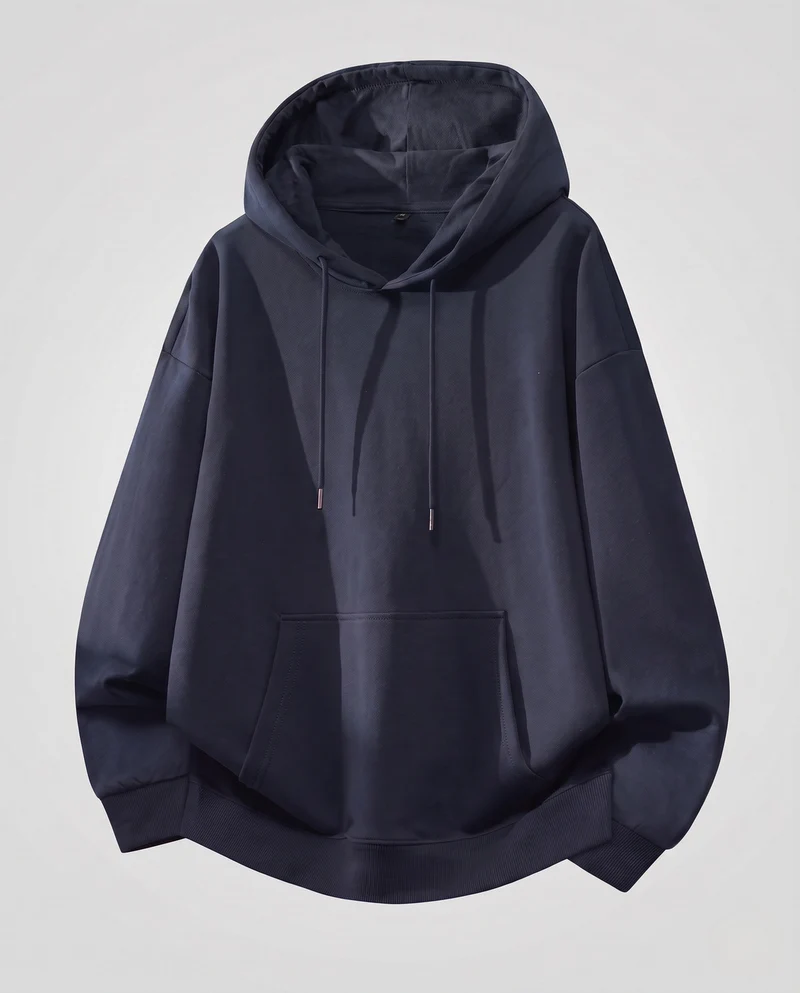 [Unisex] Oversize-Hoodie mit Kängurutasche und verlängertem Saum