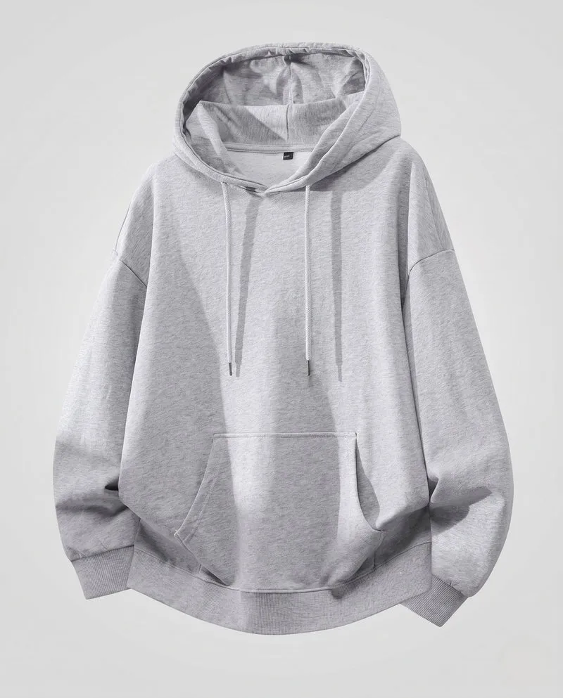 [Unisex] Oversize-Hoodie mit Kängurutasche und verlängertem Saum