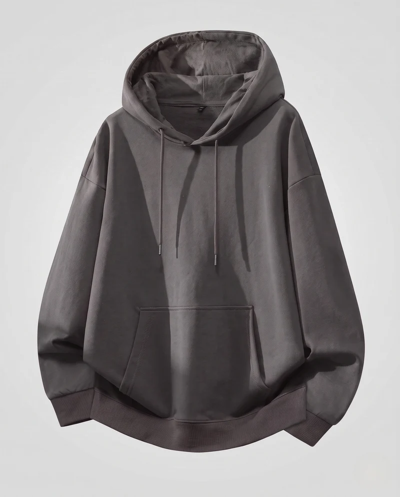 [Unisex] Oversize-Hoodie mit Kängurutasche und verlängertem Saum