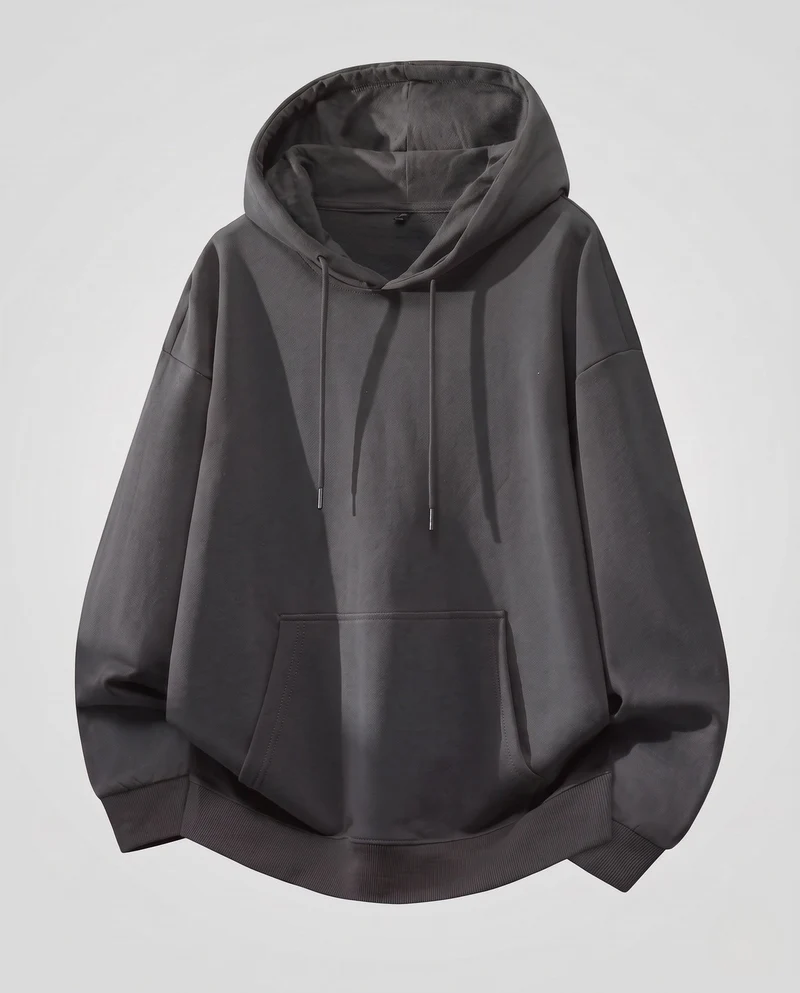 [Unisex] Oversize-Hoodie mit Kängurutasche und verlängertem Saum