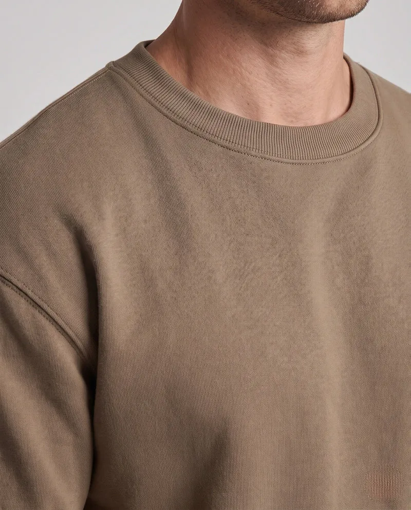 Unisex Oversize Rundhals-Sweatshirt mit aufgerauter Innenseite und gerippten Bündchen