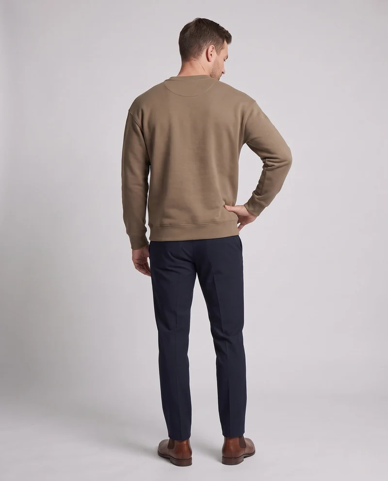 Unisex Oversize Rundhals-Sweatshirt mit aufgerauter Innenseite und gerippten Bündchen