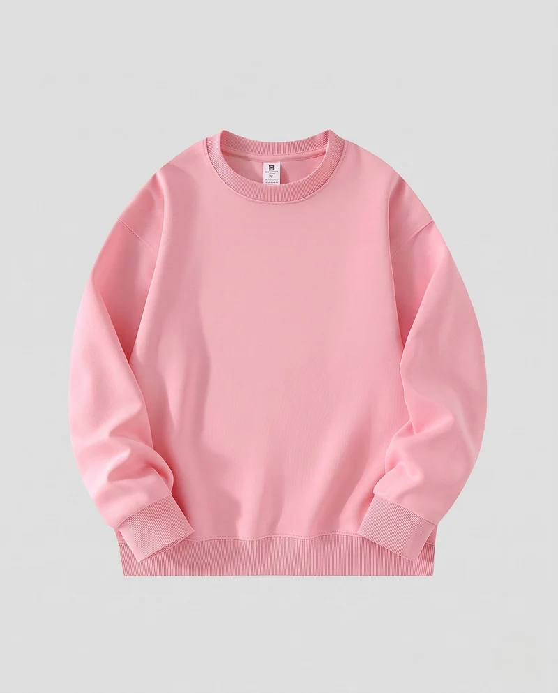 Unisex Oversize Rundhals-Sweatshirt mit aufgerauter Innenseite und gerippten Bündchen