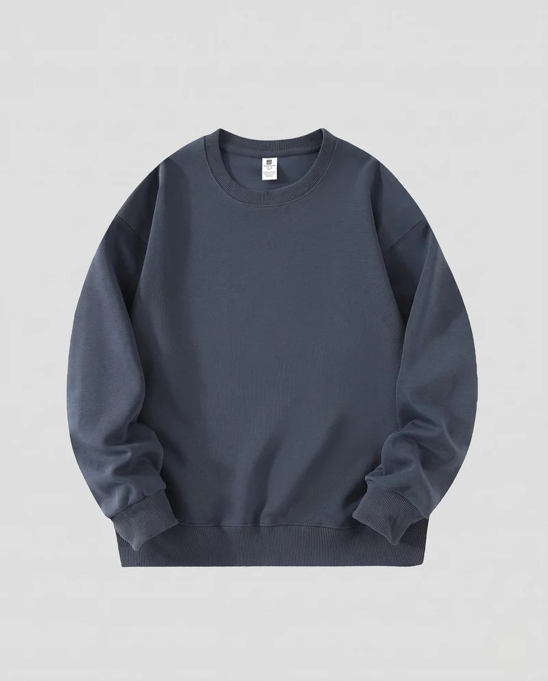 Unisex Oversize Rundhals-Sweatshirt mit aufgerauter Innenseite und gerippten Bündchen