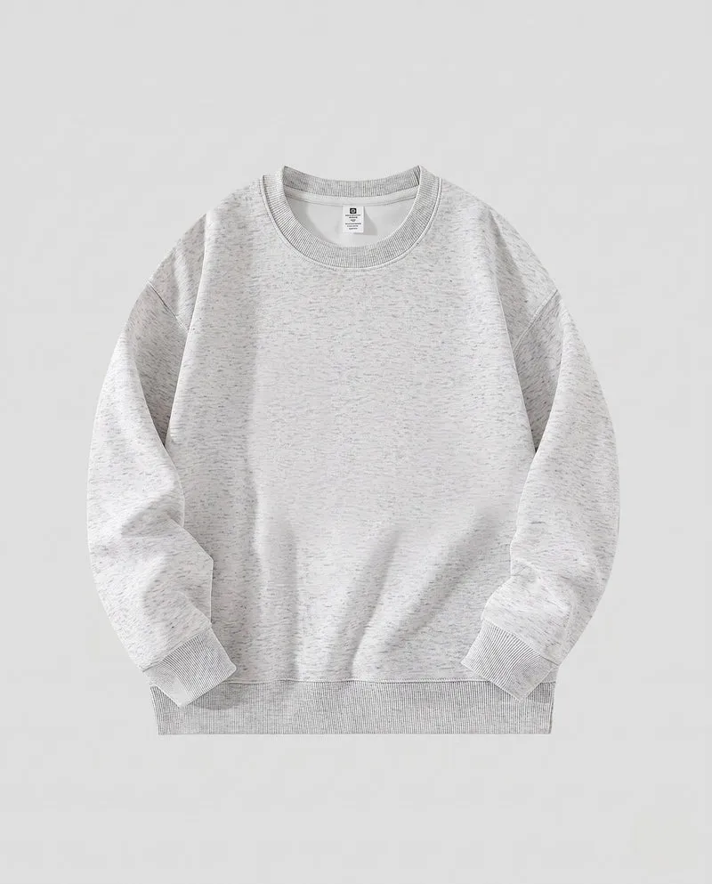 Unisex Oversize Rundhals-Sweatshirt mit aufgerauter Innenseite und gerippten Bündchen