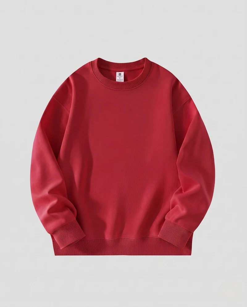 Unisex Oversize Rundhals-Sweatshirt mit aufgerauter Innenseite und gerippten Bündchen
