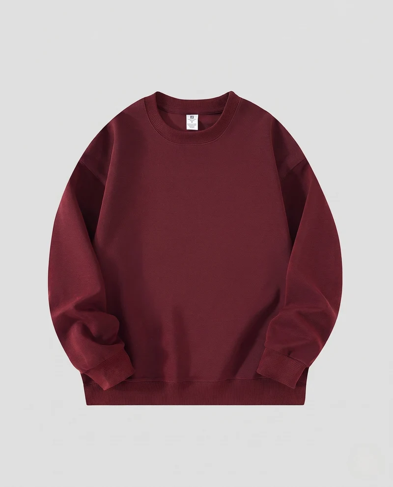 Unisex Oversize Rundhals-Sweatshirt mit aufgerauter Innenseite und gerippten Bündchen