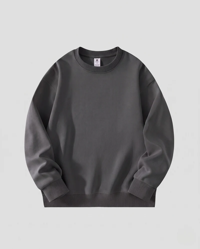 Unisex Oversize Rundhals-Sweatshirt mit aufgerauter Innenseite und gerippten Bündchen