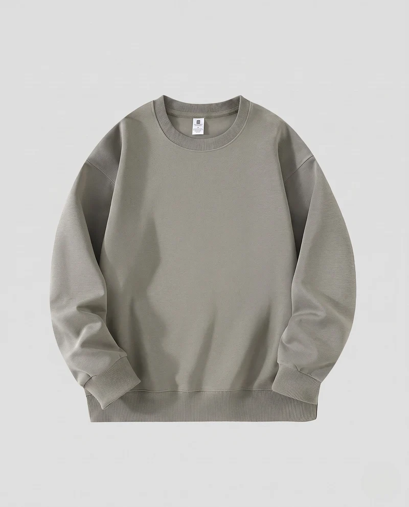 Unisex Oversize Rundhals-Sweatshirt mit aufgerauter Innenseite und gerippten Bündchen