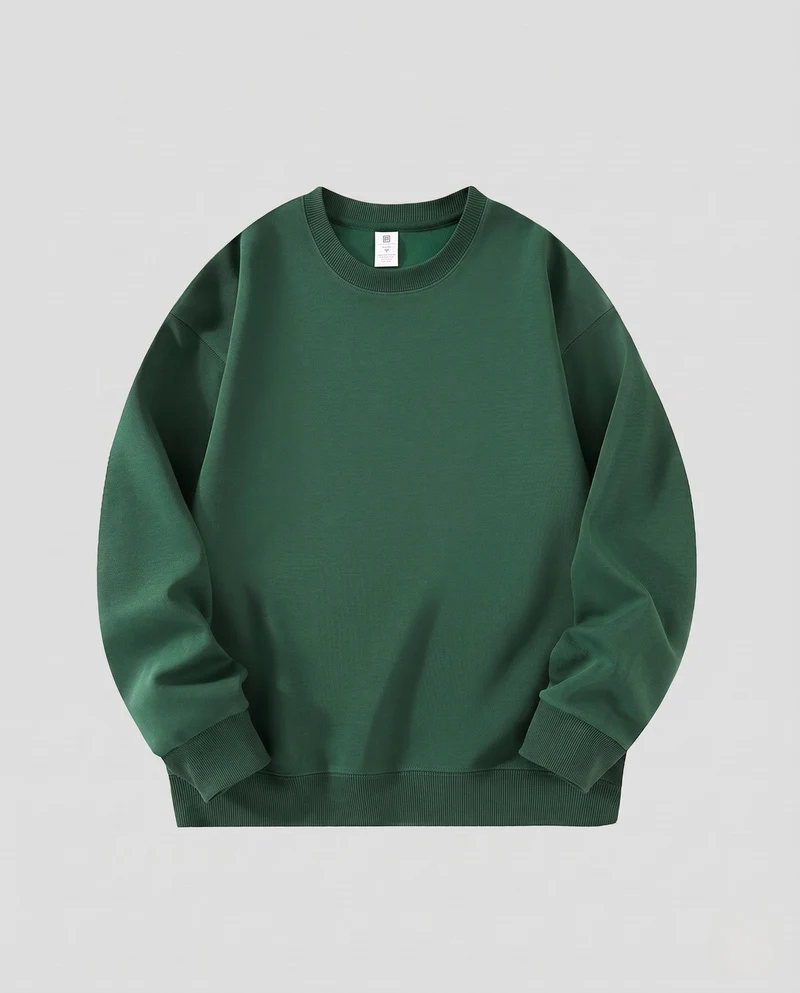 Unisex Oversize Rundhals-Sweatshirt mit aufgerauter Innenseite und gerippten Bündchen