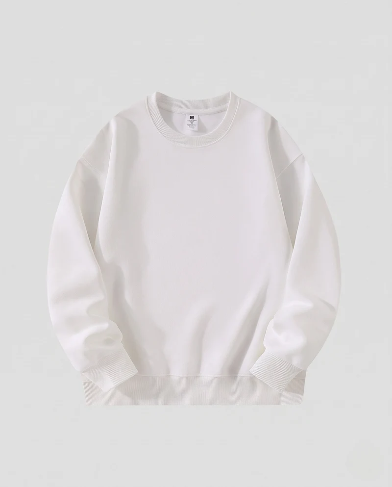 Unisex Oversize Rundhals-Sweatshirt mit aufgerauter Innenseite und gerippten Bündchen