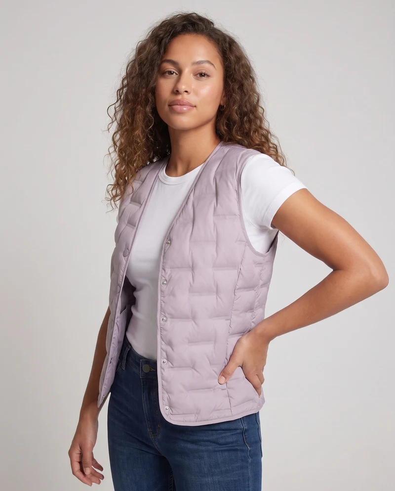 Damen Leichte Wattierte Weste Nord Taschen