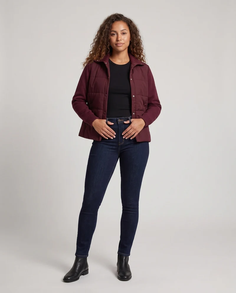 Damen Warme Steppjacke Nord Taschen