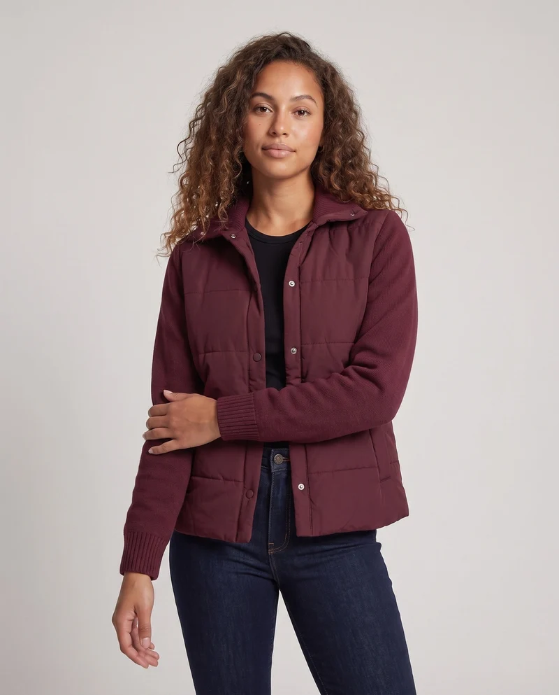 Damen Warme Steppjacke Nord Taschen