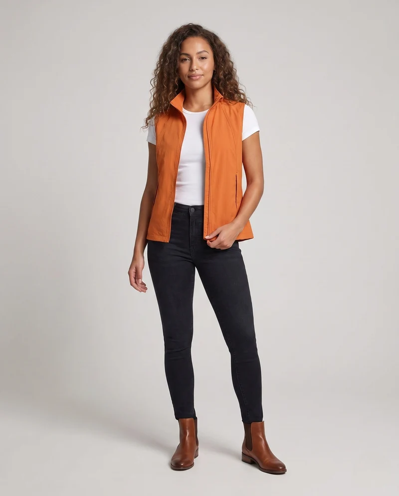Damen Winddichtes Sportweste Nord Taschen