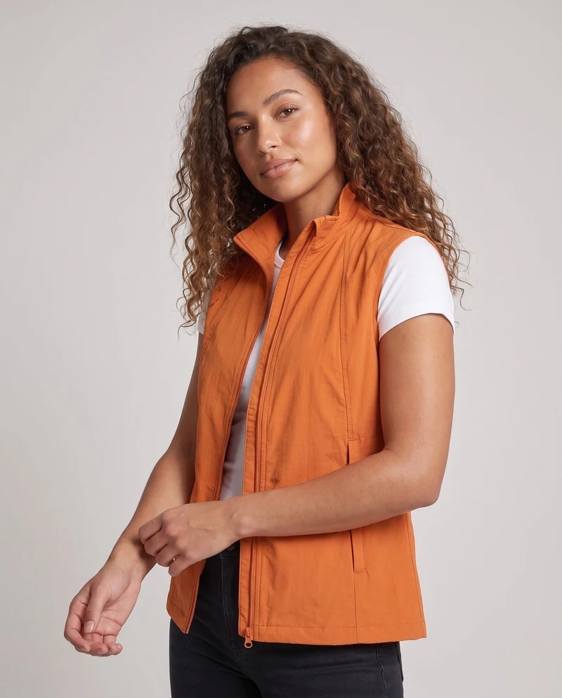 Damen Winddichtes Sportweste Nord Taschen