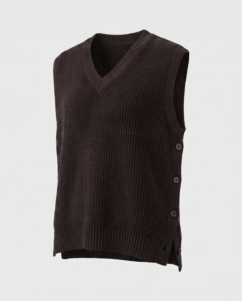 Damenmode Strickpullover Ohne Ärmel Nord Taschen